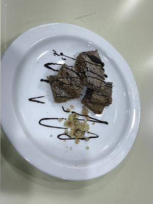 brownie de chocolate con nueces