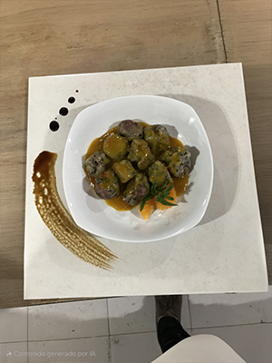 Malfatti De Espinaca Con Crema De Naranja y Limón